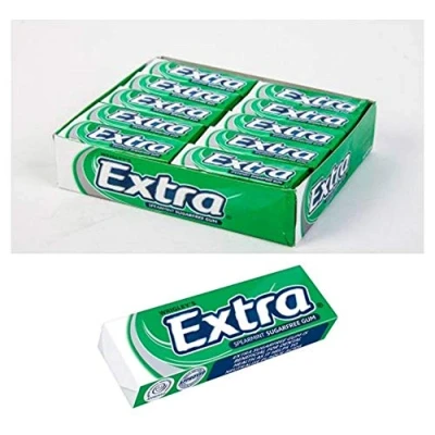 Image of 10 Packs of Original WRIGLEY&#039;S Extra Chewing Gum Fresh Stock (Spearmint)