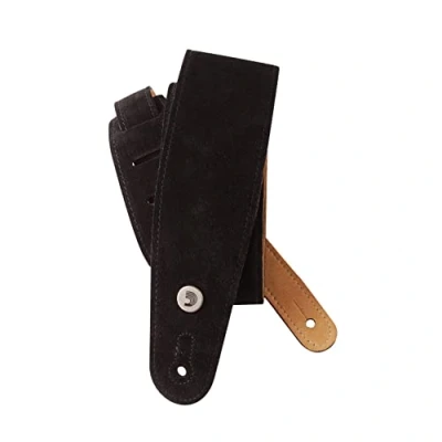 Image of D&#039;Addario Accessories Suede Guitar Strap Electric Strap, Acoustic &amp; Bass Black
