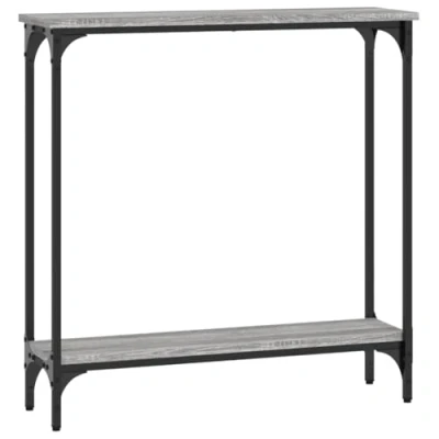 Image of vidaXL Console Table Grey Sonoma 75x22.5x75 cm Engineered Wood