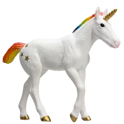 Image of MOJO Unicorn Baby Rainbow Mythical Fantasy Monster Model Toy Figure