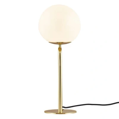 Image of DFTP by Nordlux Shapes table lamp, glass lampshade, white/brass