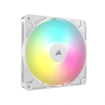 Image of Corsair RS140 ARGB 140mm PWM Fan Daisy Chain Connection Low Noise Magnetic Dome Bearing Single Pack White