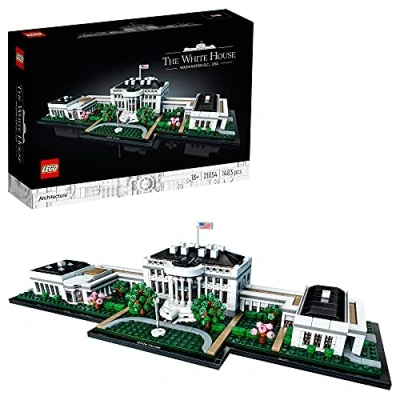 Image of LEGO 21054 Architecture The White House Display Model Building Kit, Landmark Collection Set for Adults, Collectible Home Décor Gift Idea Men, Women, Him or Her