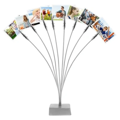 Image of Photo Holders ROSENICE 8 branch Tree Style Card Note Desk Memo Clips Holder(Silver)