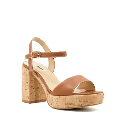 Image of Dune London Womens Ladies JODI Cork Platform Sandals Tan Leather (archived) Size UK 8