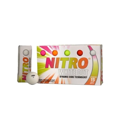 Image of Nitro White Out Golf Balls (Pack of 15) Multi Colour