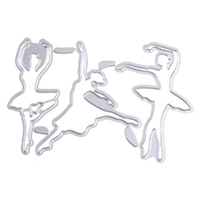 Image of Ballet Dancer Metal Cutting Die Ballerina Cuts Embossing Mould Template for DIY Paper Art Crafts Photo Album Decor