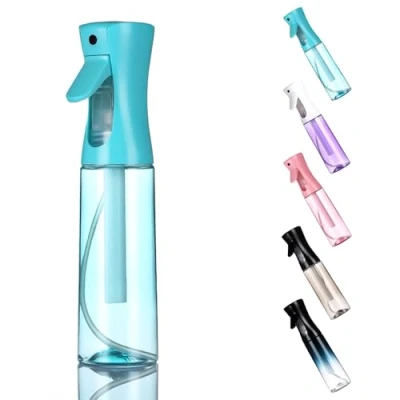 Image of WOODFIB Spray Bottle for Hair, Continuous Fine Mist Water Bottle, Empty Salon, Plants, Pets, Home Cleaning 300ml (Blue)