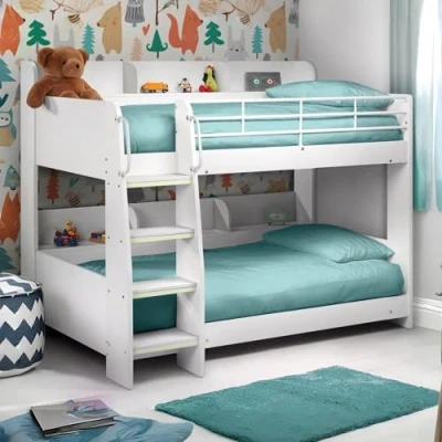 Image of Julian Bowen Bunk Bed, Wood, White, One Size