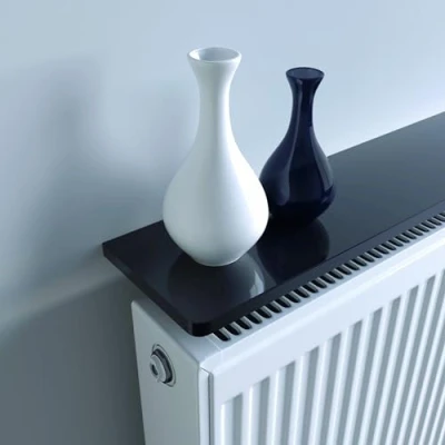 Image of Black Radiator Shelf Rounded Edges 120x15x1.8mm (48&quot;x6&quot;)