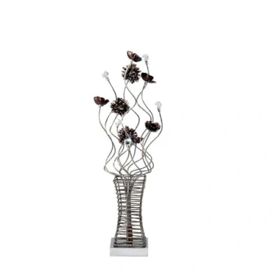 Image of (DH) Majella Table Lamp 4 Light G4 Polished Chrome/Coffee/Crystal, NOT LED/CFL Compatible
