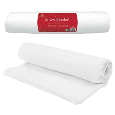 Image of QDS Snow Blanket Roll Artificial Fake Christmas Nativity Decoration Scene Setter 240cm x 90cm