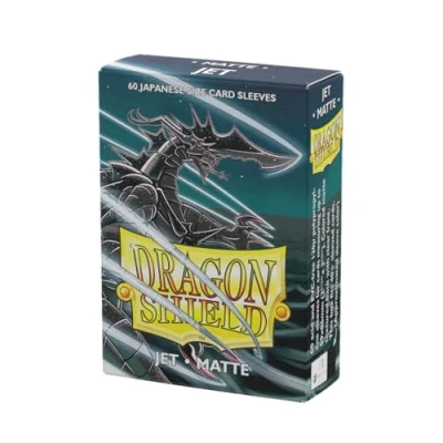 Image of Arcane Tinmen AT 11124 Dragon Shield Japanese Size Matte Jet (60 Sleeves)