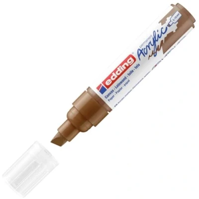 Image of edding 5000 acrylic marker broad hazel 1 waterproof paint chisel nib 5 10 mm pen for drawing on canvas, art paper and wood markers pebbles