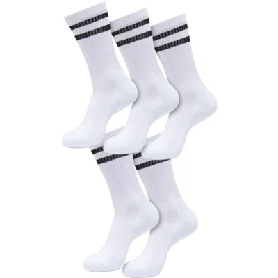 Image of Urban Classics Double Stripe 5PACK Socks, Men&#039;s, Size: 2.5 5, White black