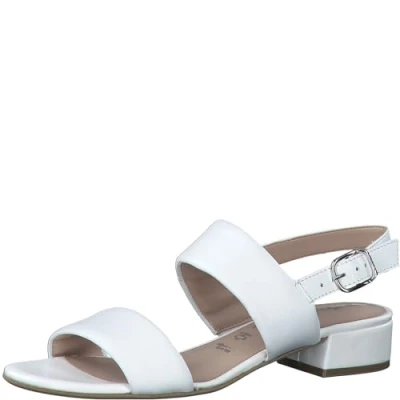 Image of Tamaris Women&#039; 1 28147 42 Heeled Sandal, White, 4 UK