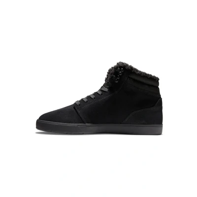 Image of DC Shoes Crisis Hightop trainers, Size: 8, Black Leather