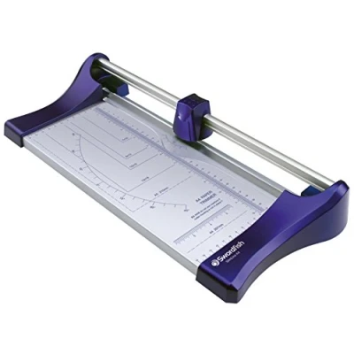 Image of Swordfish 40263 Slimline 10 Sheet Rotary Paper Trimmer/Guillotine, Blue, A4