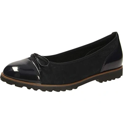Image of Gabor Shoes Women&#039;s Casual Ballet Flats, Blue (Pazifik (Cognac) 36), 5 UK