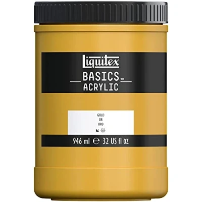 Image of LIQUITEX Basics Acrylic Paint, Gold, 946 ml Pot