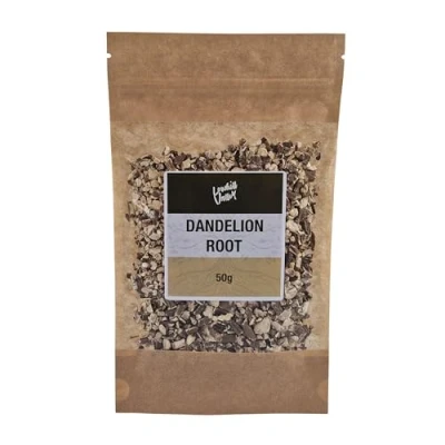 Image of Lowhill Valley Dandelion Root Herbal Tea Naturally Enhance Digestion 100% Pure Dried No Additives or Preservatives Responsibly Sourced Taraxacum officinale 50g