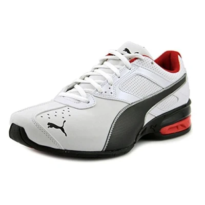 Image of PUMA Men&#039;s Tazon 6 Sneaker, White Black Silver, 9.5 UK
