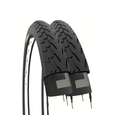 Image of Ecovelò Covers 700 X 32 C Tyres CITYBIKE 28 1.25 Black 5/8 1/4 Road Bike Trekking, 2 Unisex Adult, Black, One Size