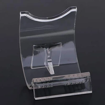 Image of POFET 10pcs Lighter Display Stand Clear Acrylic Easel Holder Rack For Gift
