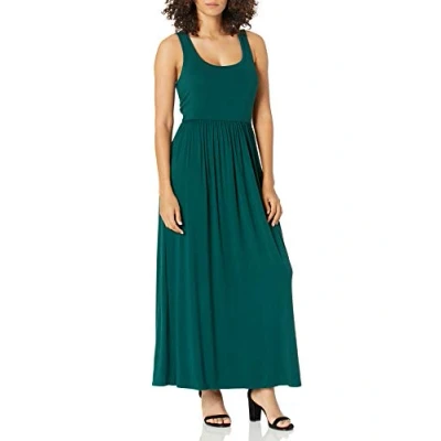 Image of Amazon Essentials Women&#039;s Waisted Maxi Dress (Available in Plus Size), Jade Green, XL