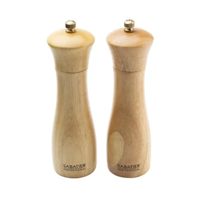 Image of Sabatier Professional Lyon Salt &amp; Pepper Mill 17.5cm Rubber Wood (SABMLSET7)