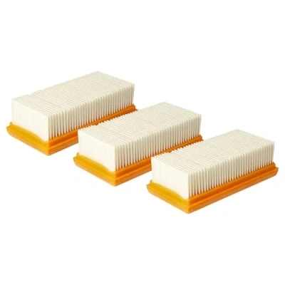 Image of vhbw Set 3x Flat Fold Filter compatible with Milwaukee AS 30 LAC, MAC, 42 MAC Vacuum Cleaner Motor Cooling Air