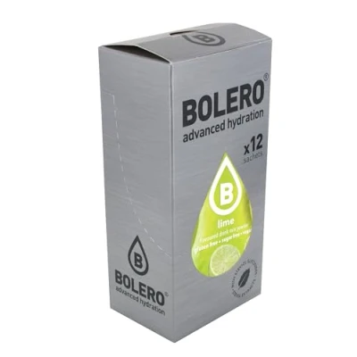 Image of Bolero Lime Box of 12 Sachets (12x3g) sugar free fresh drink.