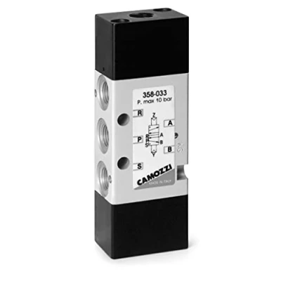 Image of Camozzi 368 033 Pneumatic Valve, 5/3&quot; CC, 1/8&quot; Port, Pilot