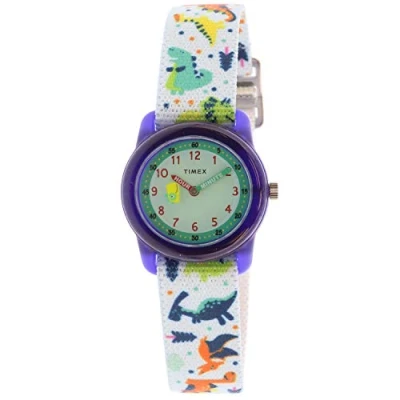 Image of Timex Analog Elastic Fabric TW7C77300 Blue Nylon Japanese Quartz Fashion Watch, Strap