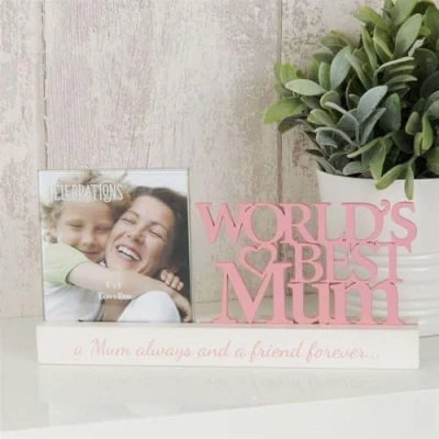 Image of Celebrations Photo Frame Worlds Best Mum 4&quot; x Home