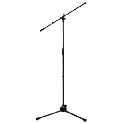 Image of Proel RSM180 Microphone stand with boom, tripod nylon base, Matt Black
