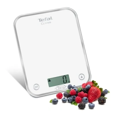 Image of Tefal Optiss BC5000V0 Kitchen Scales Maximum Weight Supported 5 kg with 1 g Measurement Increments Glass White
