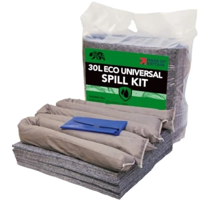 Image of BearTOOLS Eco Spill Control Kit 30L Spills Environmentally Friendly 85% Recycled Natural Fibres Reduce Carbon Footprint Sustainable Absorbent Solution UK Made Oils, Fuels, Adblue Spillages