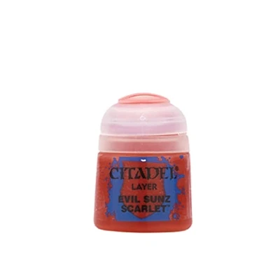 Image of Games Workshop Warhammer Citadel Layer Paint Evil Sunz Scarlet 12ml