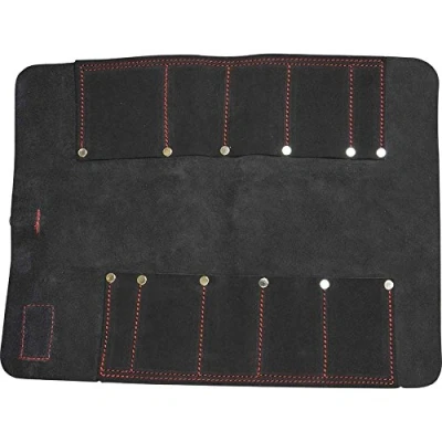 Image of Black Leather Chisel Roll Personalised Connell of Sheffield