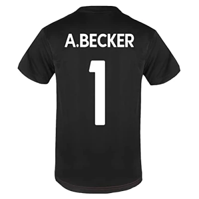 Image of Liverpool FC Boys A.Becker 1 Poly T Shirt Black 6 7 Years