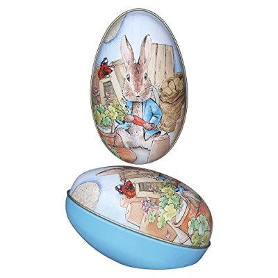 Image of Crafty Capers Potting Shed Peter Rabbit Two Part Tinware Egg Fillable Easter Gift