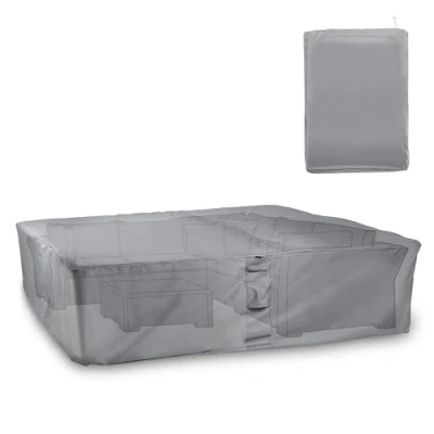 Image of VonHaus Waterproof Garden Furniture Set Cover Premium Heavy Duty, Breathable 420D Oxford Fabric Protection for Patio &amp; Outdoor Furniture, Chairs, Tables Sofas (Grey L250cm x D200cm H85cm)
