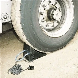 Image of Moulded Rubber Black Wheel Chock 330114