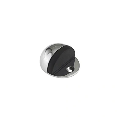 Image of Excel Hardware Door Stop Oval / Half Moon Floor Mounted Polished Chrome