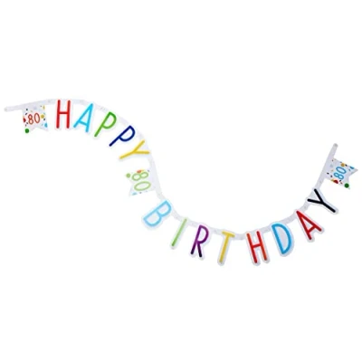 Image of (PKT) Age 80 Confetti Letter Banner