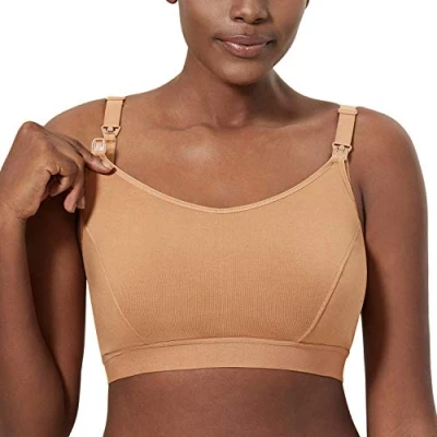 Image of Gratlin Women&#039;s Nursing Bras Maternity Plus Size Breastfeeding Cotton Sleep Sports Bra Glow XXL