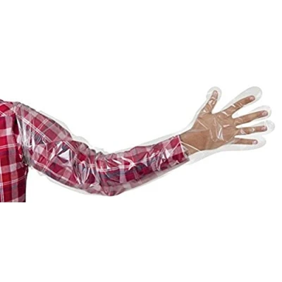 Image of Disposable gloves VETtop 90 cm transparent, 100 pcs/pack
