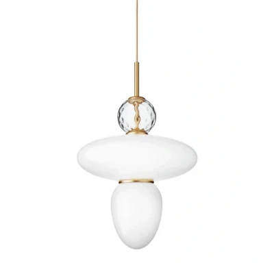 Image of Nuura Aps Rizzatto 43 hanging light, brass/white