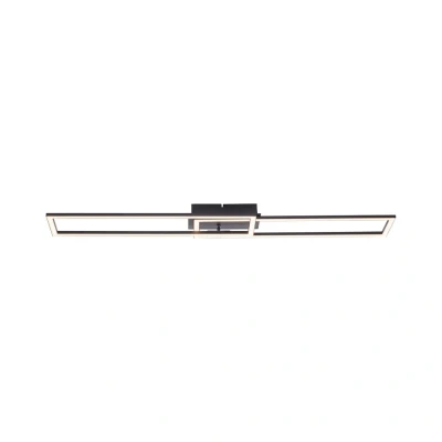 Image of JUST LIGHT. Dime LED ceiling light Iven, dimmable, black, 101.6x19.8cm